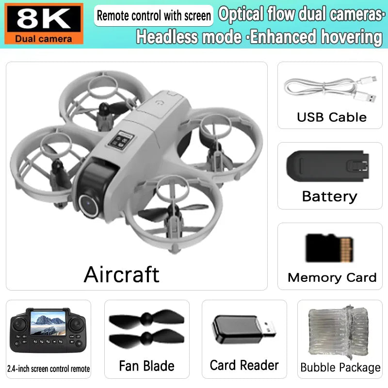 YP6 Mini Drone 8K Aerial HD Camera Drone 5G WIFI Record Large Screen Remote Control Intelligent Obstacle Avoidance Aerial Drone