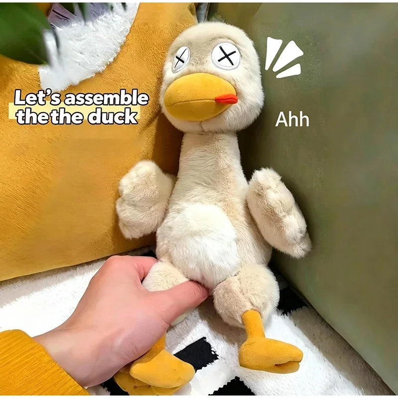 Magnetic Detachable New Cute Salted Duck Plush Toy Funny Spliced Stuffed Duck Doll Novelty Soft Plushie Prank Toy Birthday Gifts