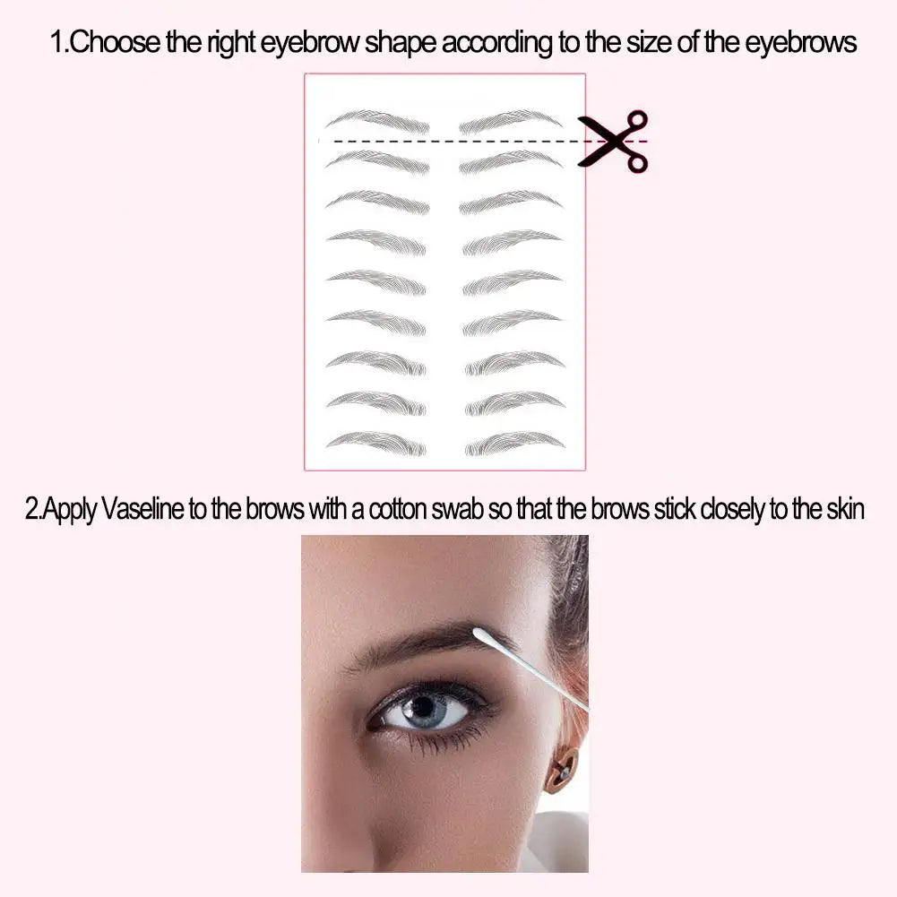 6D Hair Like Eyebrows Stickers Makeup Waterproof Eyebrow Eyebrow Long Natural Hair-liked Authentic Eyebrow Tattoo Sticker