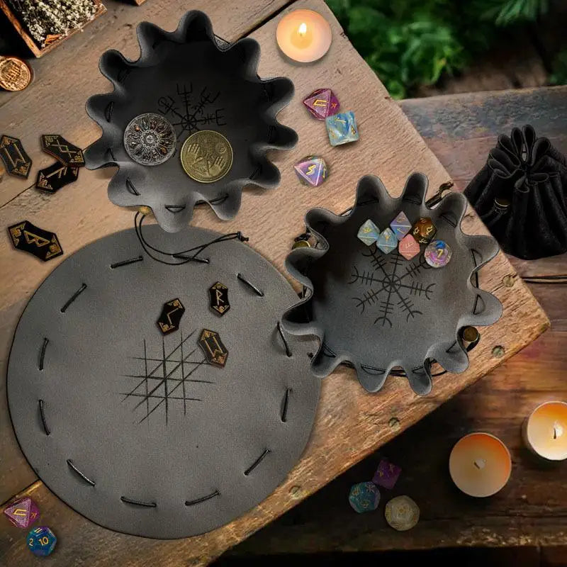 [THG] Drawstring Bag Dices Tray Dices Storage Case Drawstring Small Accessories Storage For Jewelry Coin Keys