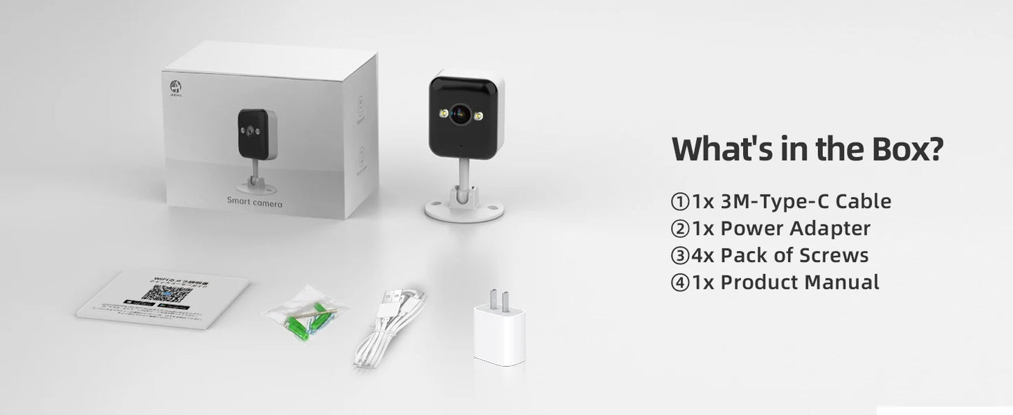 JOOAN 1080P Wifi IP Camera Outdoor CCTV Surveillance Camera 5x Digital Zoom Color Night Mini Security Camera Home Baby Monitor