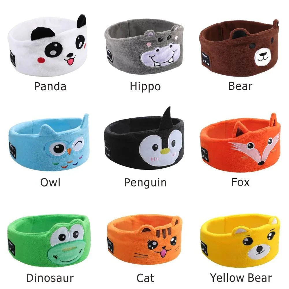 Kid Bluetooth Headphone Sleep Mask Bluetooth 5.0 Stereo Music Player Support Handsfree Soft Music Headband For Children Gifts