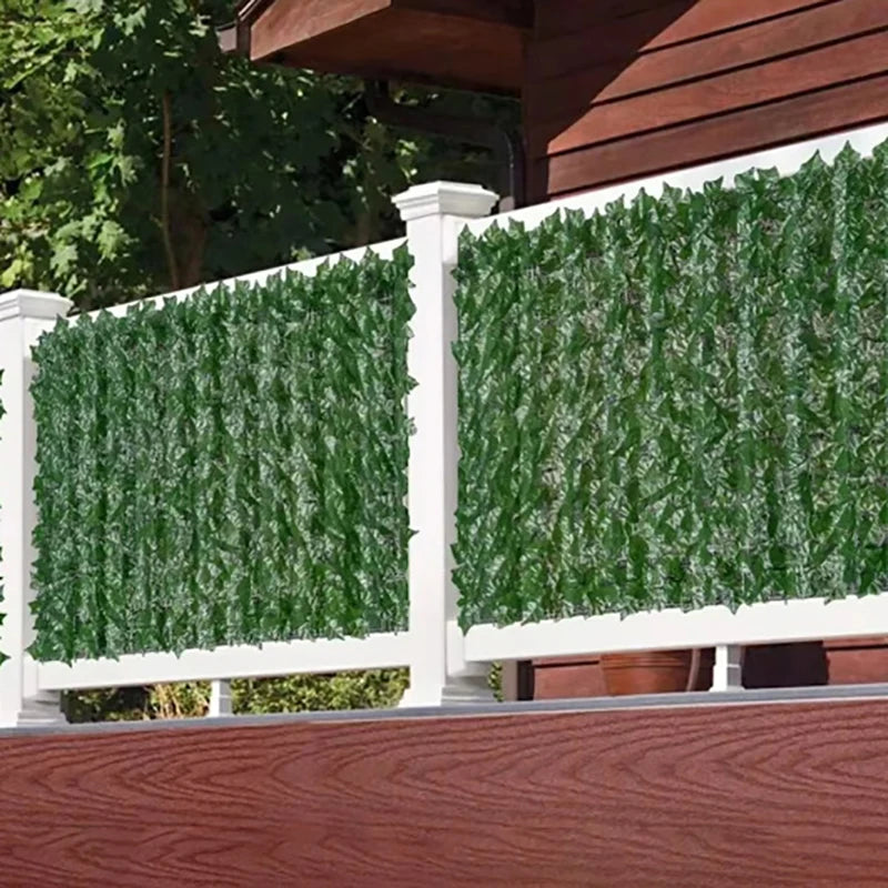 For Home Outdoor Garden Balcony Decoration 0.5X3m Artificial Ivy Hedge Green Leaf Fence Panels Faux Privacy Fence Screen