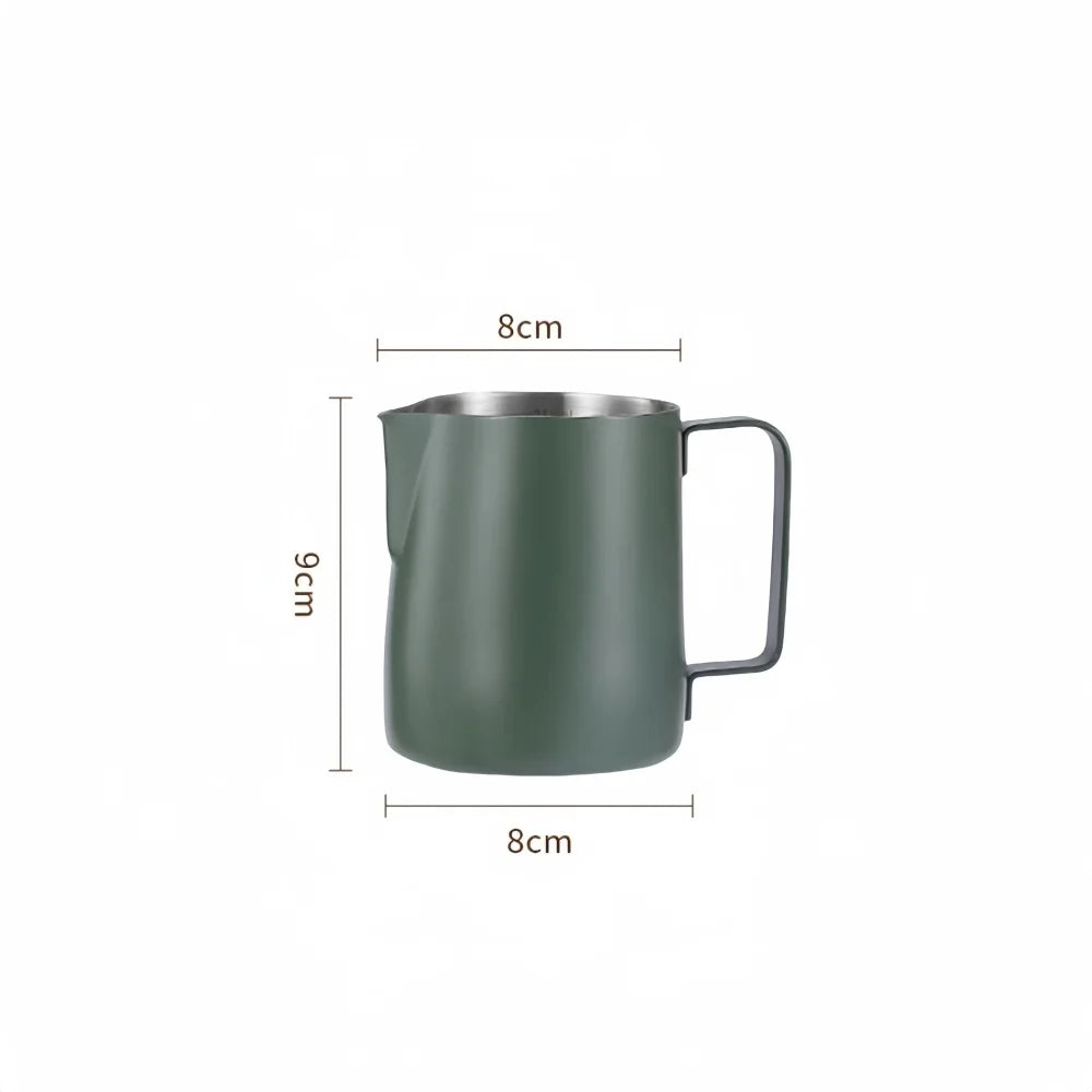 350/600ML Coffee Milk Frothing Pitcher Jug 304 Stainless Steel Precise Scale High Quality Latte Barista Professional CafeUtensil