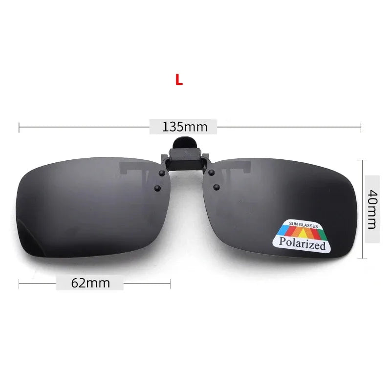 4 Color Grey Lenses Polarized Sunglasses Clip On Flip Up UV 380 Driving Fishing Night Vision Glasses Clips
