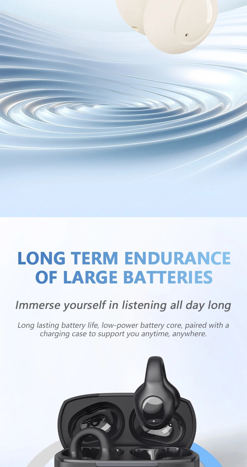 Lenovo EA420 Ear Clip Wireless Earphones TWS 250mAh Lasting Battery Life Bone Conduction Low Latency Headphone NEW for Outdoor