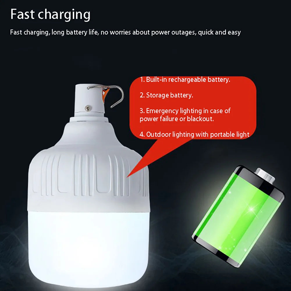 Portable Camping Lights Rechargeable lamp Led Light Lantern Emergency Bulb High Power Tents Lighting Flashlight Equipment Bulb