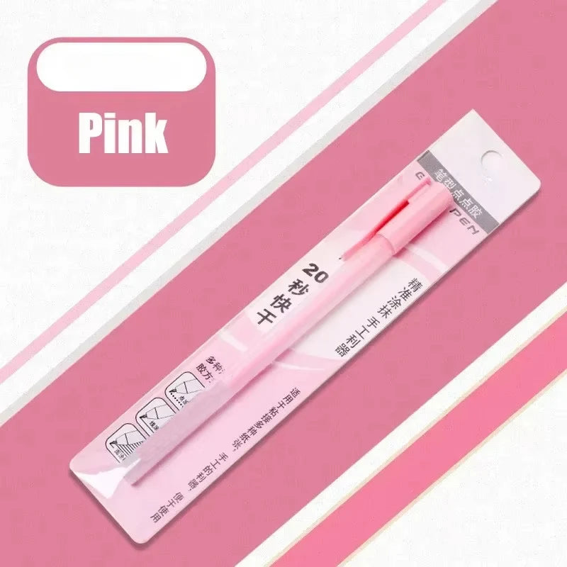 Candy Color Glue Pen Handbook Dispensing Pen Quick-Drying Dot Gule Stick DIY High Viscosity Glue School Office Supplies