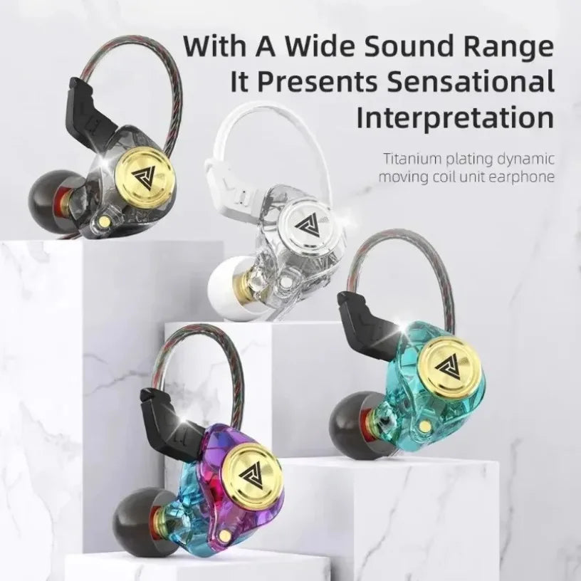QKZ CK5 FiLe Wired Earphone with Microphone HiFi Music Earphone Professional Gaming And Sports Noise Cancelling Headphones