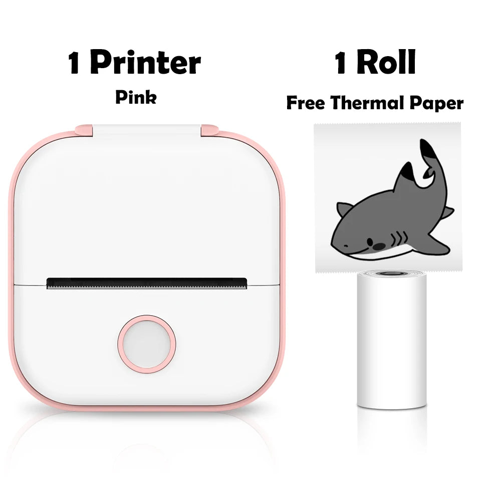 Phomemo T02 Mini Printer Portable Printer Thermal Printing Sticker Wireless Inkless Pocket Printer Self-adhesive Label Printer