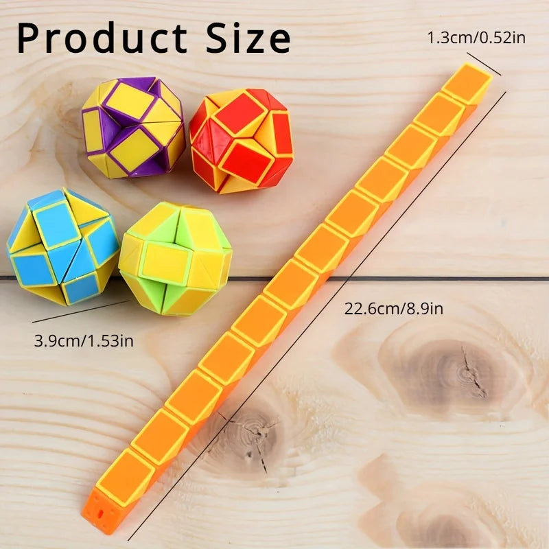 1/20Pcs Folding Magic Snake Ruler Puzzle - Antistress Educational Toy with Birthday Party Favors and Goodie Bags Party Gift
