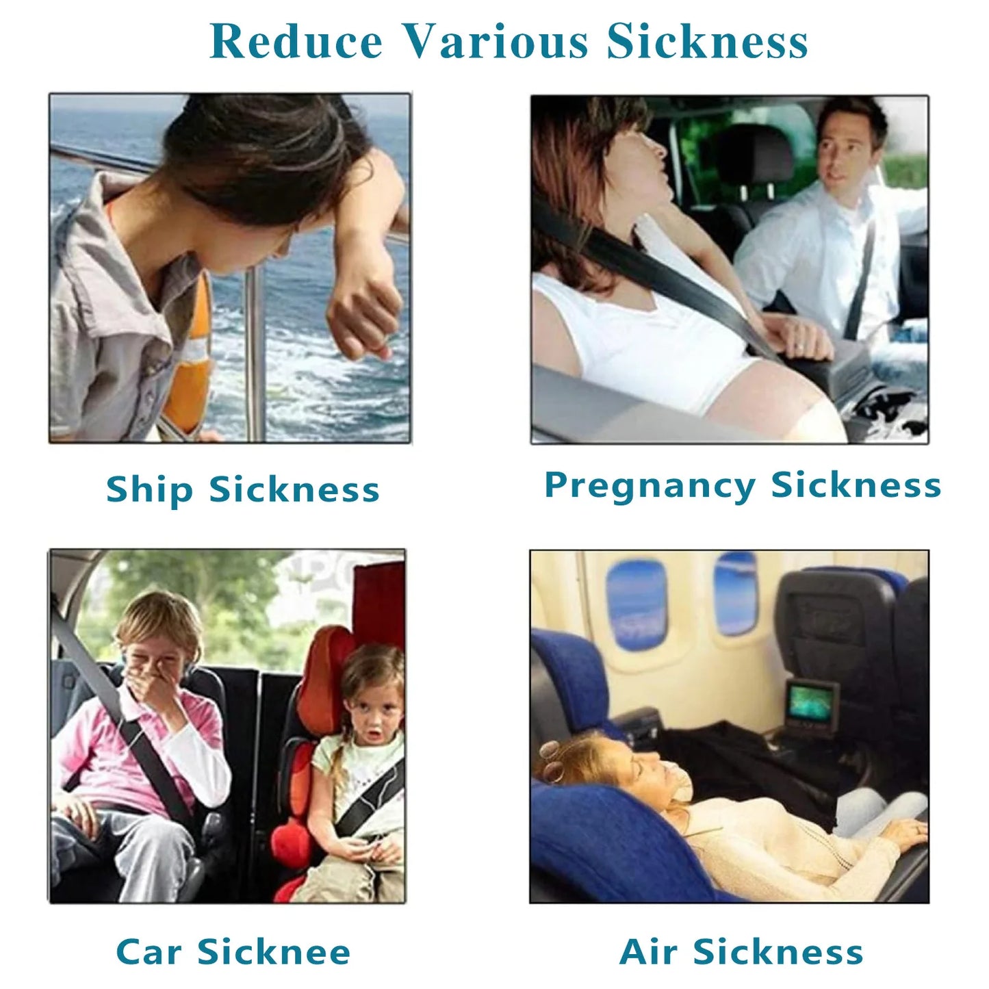 Morning Sickness Relief Wristbands Motion Sickness Bands Sea Sickness Wristbands for Cruise Travel Nausea Relief of Queasiness