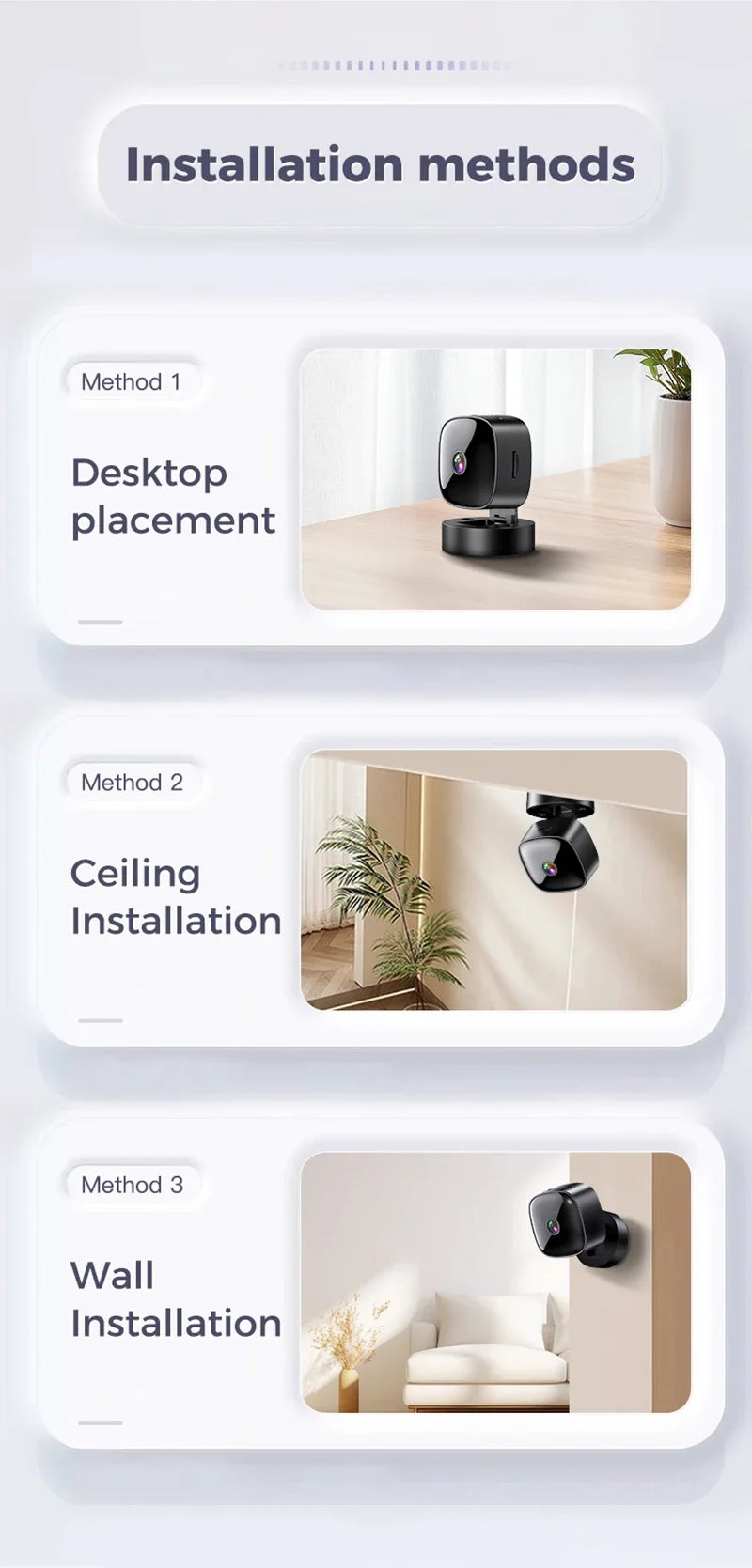 Lenovo Wifi Camera 6K HD Mini Camera Wireless Security Protection Remote Monitor Camcorders Video Surveillance Home Smart Camera