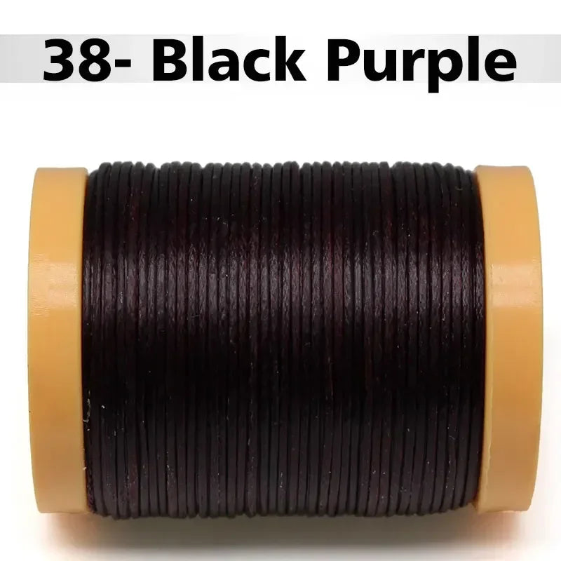 Handmade Flat Wax Thread for Leather Craft, Hand Stitching, DIY Wax Coated Strings, Repair Shoes, Sewing Tools, 0.8mm, 1.0mm