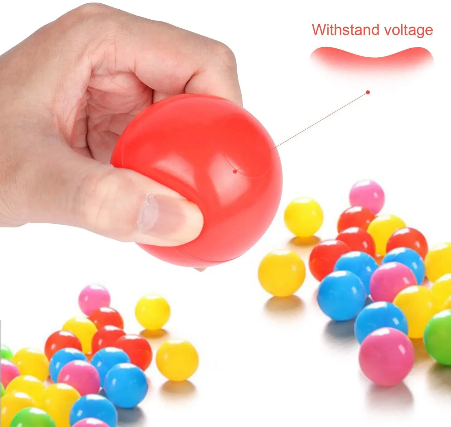 50Pcs Baby Plastic Ball Pit Balls Kids Toys Outdoor Sport Ball Eco-Friendly Water Pool Ocean Wave Balls Children Stress Air Ball