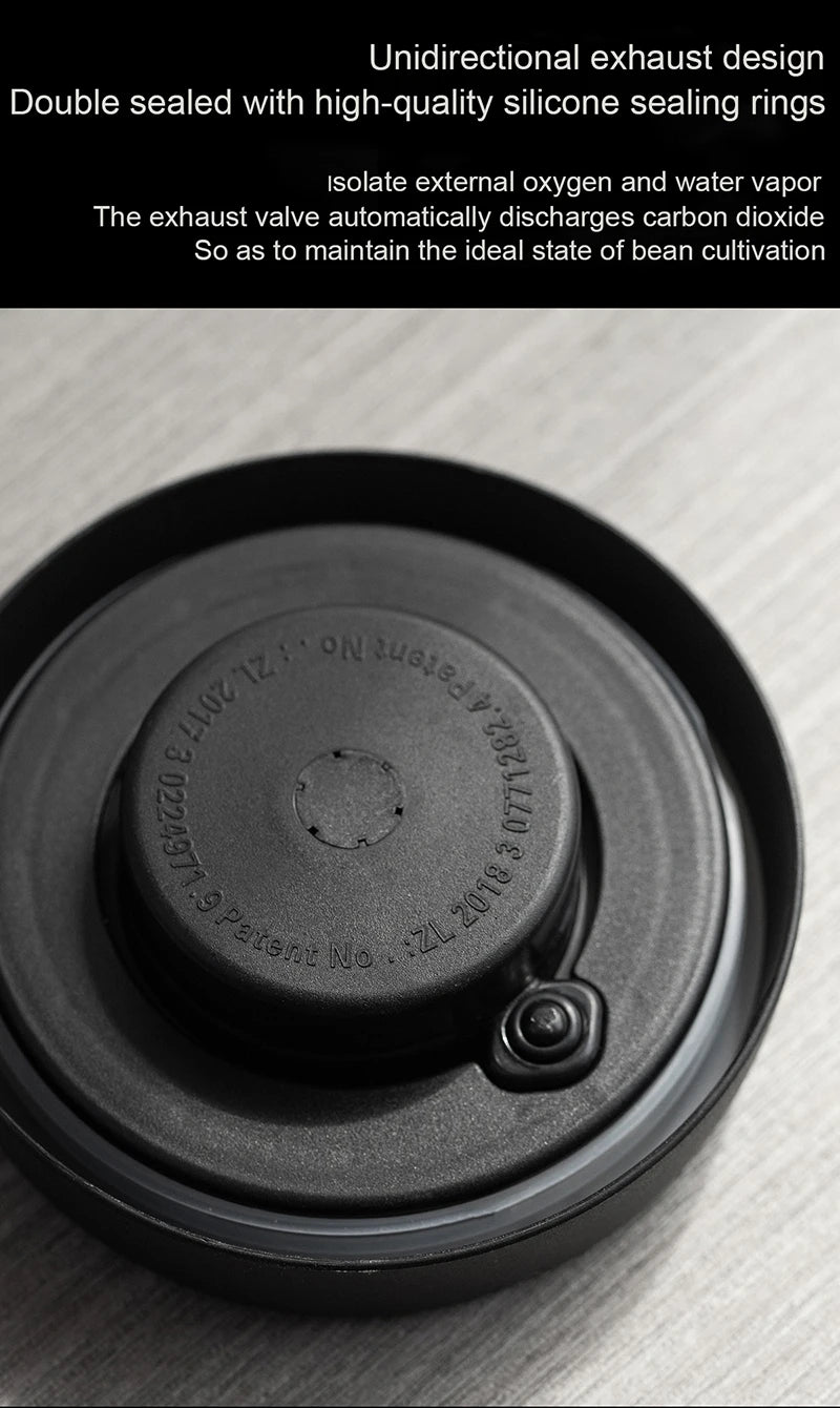 CAFEDE KONA Stainless Steel Sealed Tank Stainless Steel Vacuum Sealed Canisters For Coffee Beans,Tea, Kitchen Storage Containers
