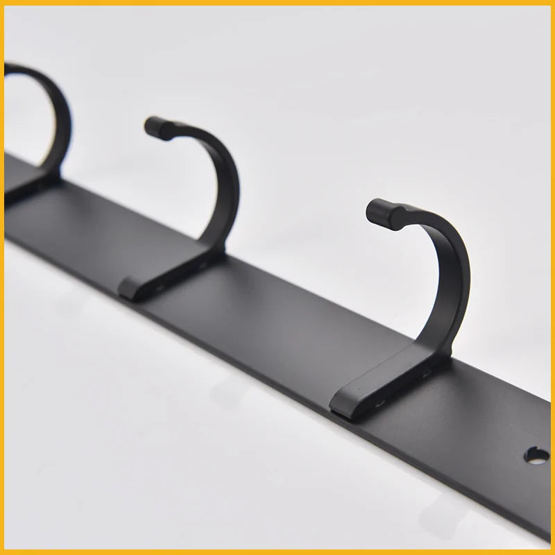 Space Aluminum With Multiple Robe Hooks Hanging Clothes Key Storage Hooks Save Space Towel Rack With Hook Bathroom Accessories