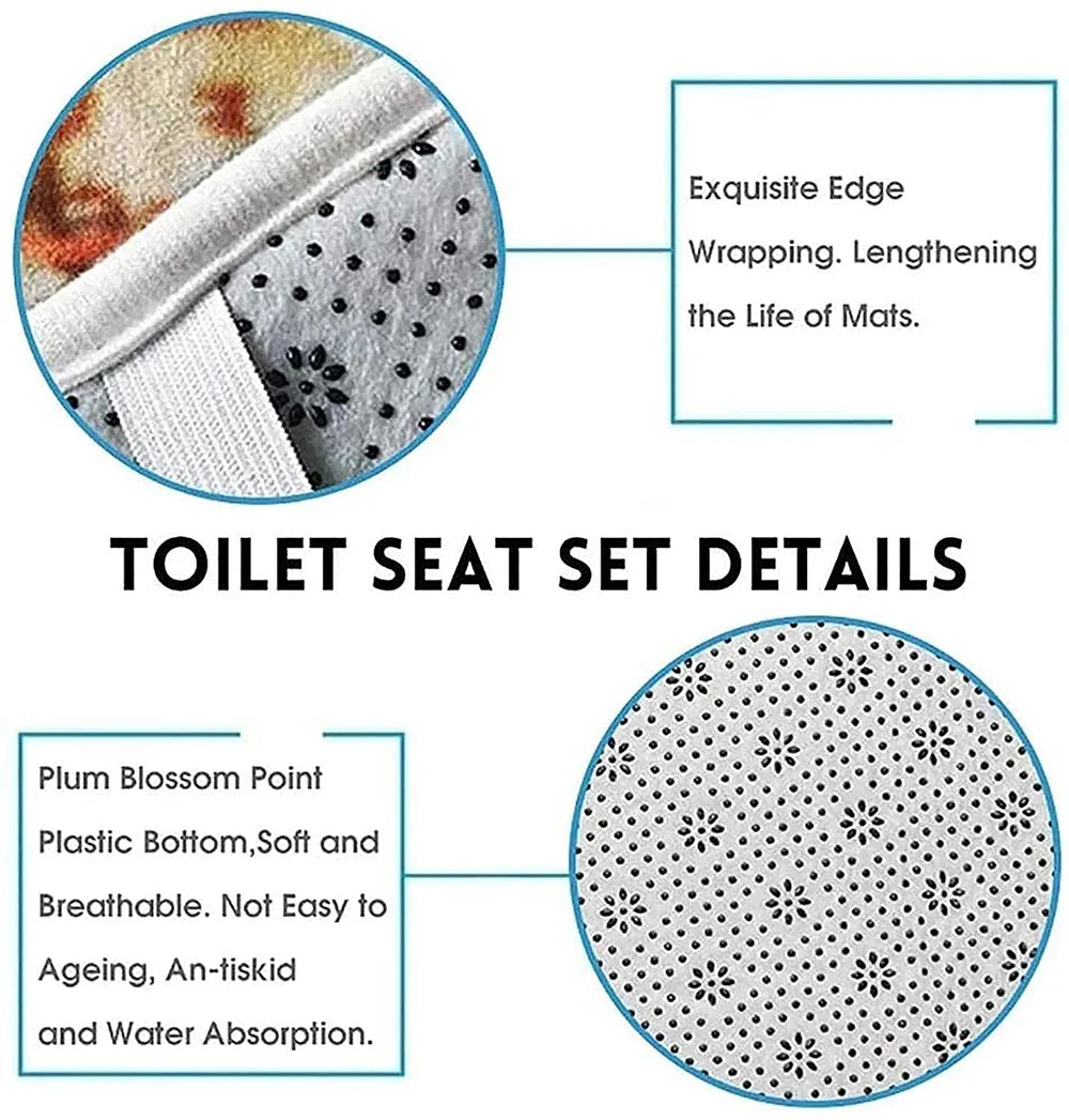 Cartoon Car Bathroom Decor Set Teens Transportation Car Shower Curtain for Kid Boy Girl Truck Bus Taxi Bath Mat Rug Toilet Cover