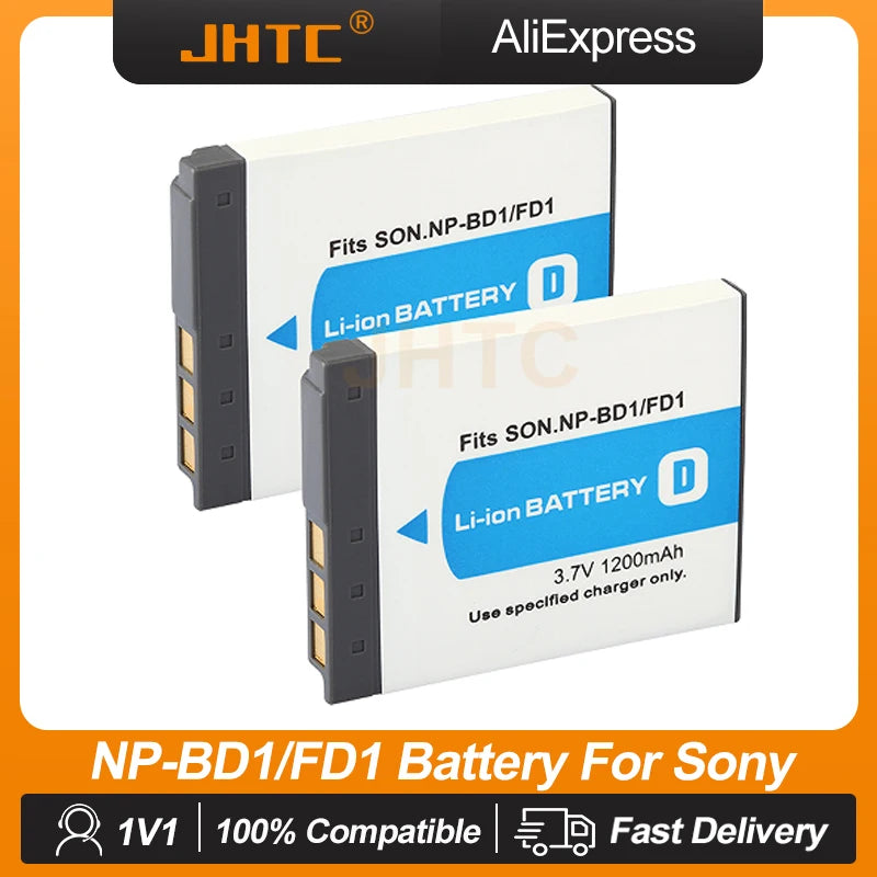 1200mAh NP-FD1 NP-BD1 NP BD1 FD1 Camera Battery For SONY DSC T300 TX1 T900 T700 T500 T200 T77 T900 T90 Batteries