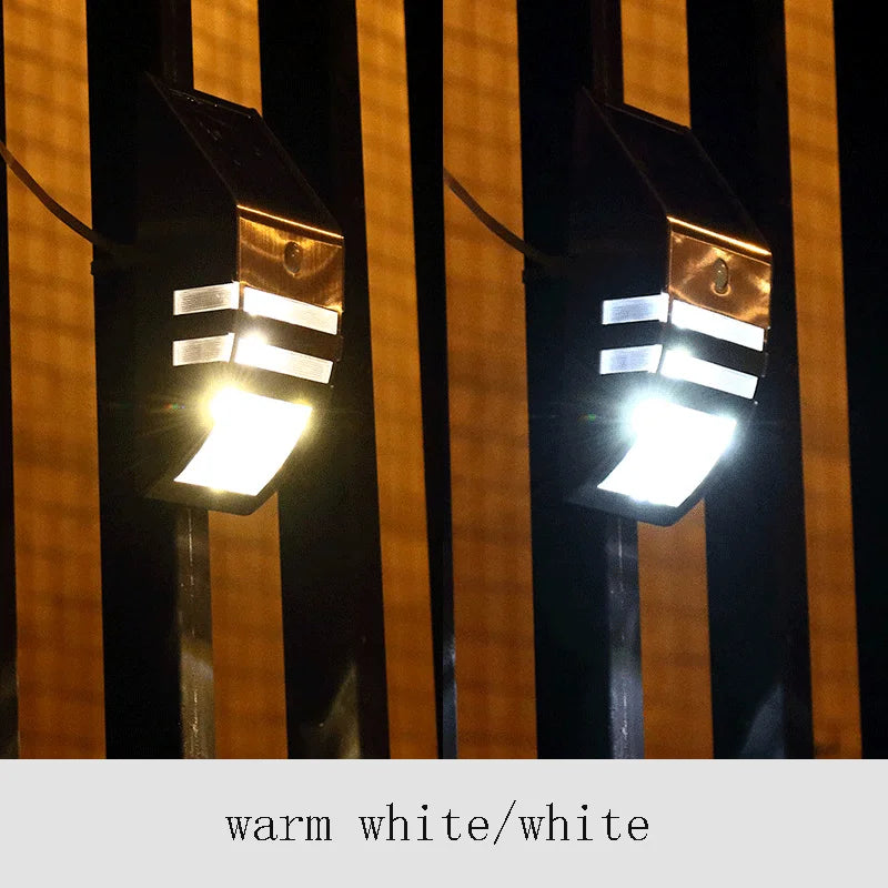 Garden Villa Solar Wall Light PIR Human Body Induction Stainless Steel LED Outdoor Waterproof Landscape Lighting  Clearance