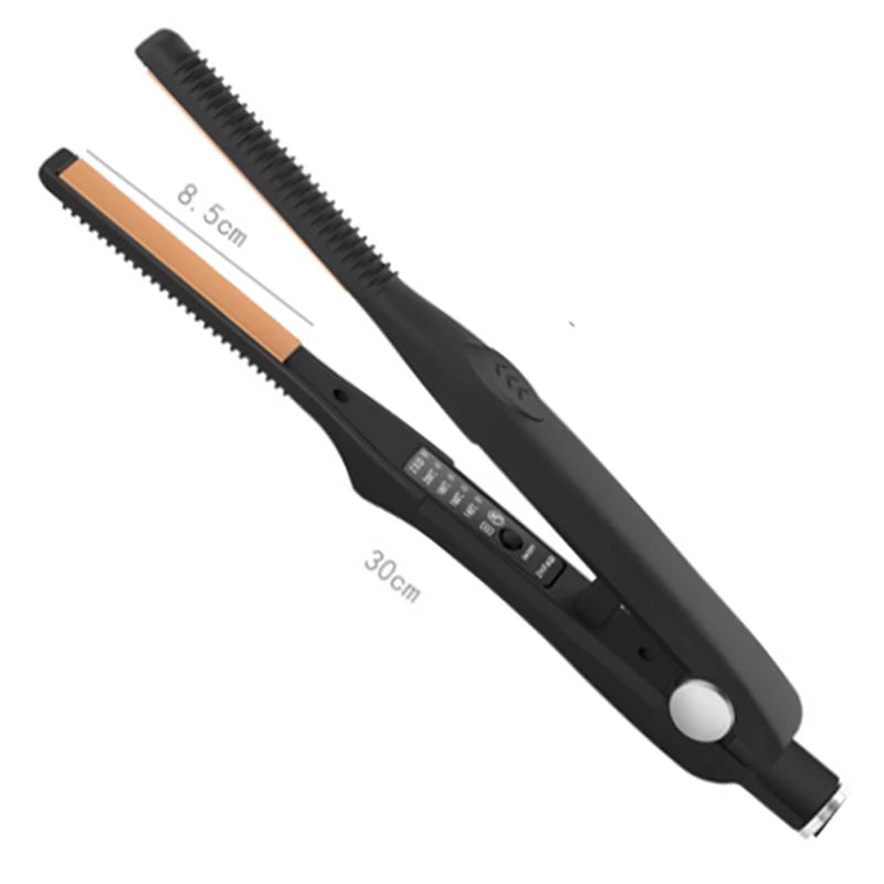 Mini Teddy Wave Hair Straightener Thin Pencil Flat Iron Titanium Professional Salon Hair Curler for Short Hair