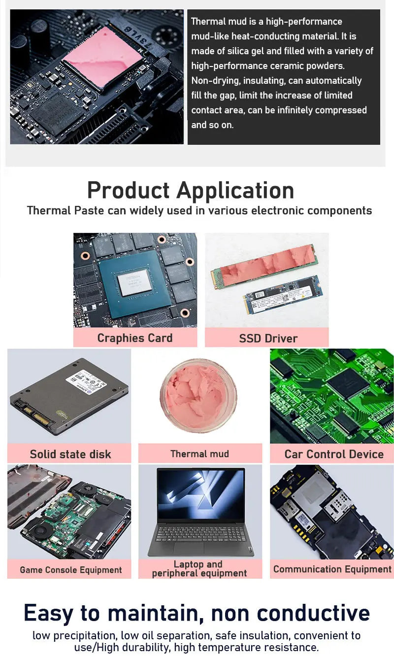 UPSIREN Thermal Putty UTP8 For VGA GPU IC Processor Rapid Cooling Thermal Pad Replacement Heat Blocking Putty Liquid thermal pad