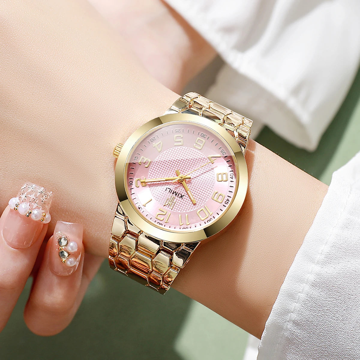 Elegant Women Watches Fashion Arabic Dial Bracelet Strap Ladies Quartz Wristwatches Reloj Mujer Girls Clock Gift（Without Box）