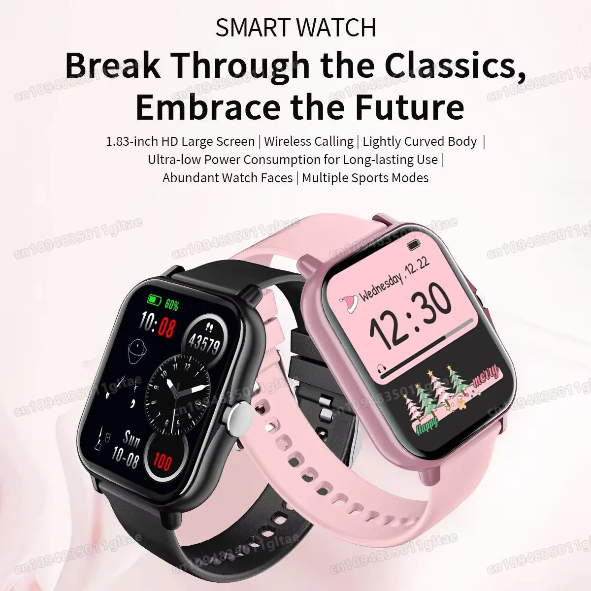 New Smartwatch BT Call Health&Sleep Monitoring 1.80''HD Screen Kids Smart Watch Waterproof Fashoin Sports Bracelet For Women Men