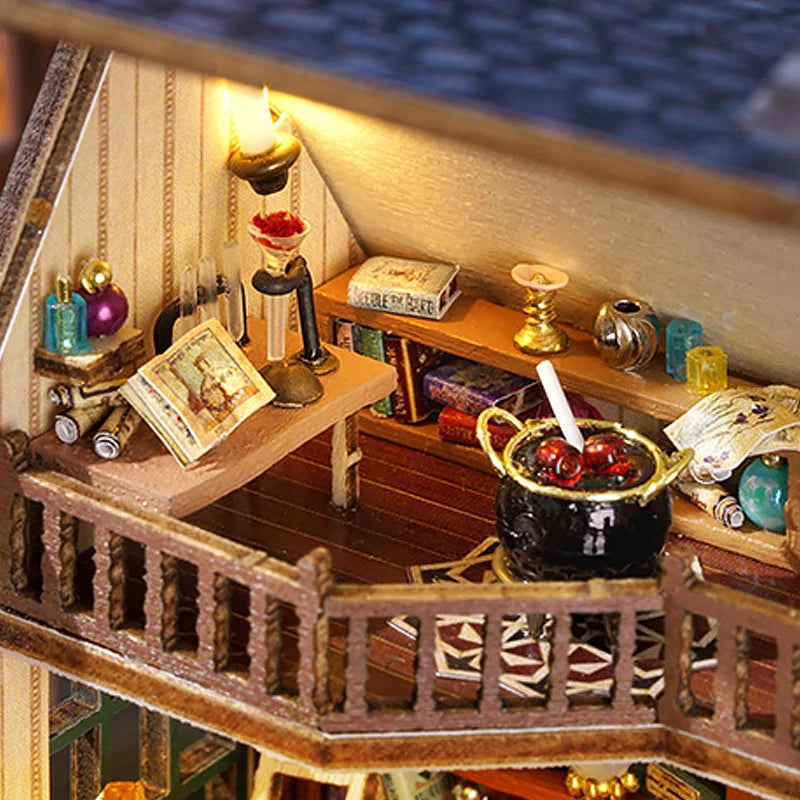 DIY Wooden Doll Houses Mini Assembly Handmade Small House Creative Scene Decoration DollHouse For Toys Birthday Gifts