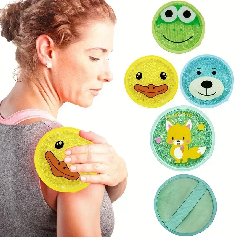 Reusable Cartoon Gel Ice Pack  Dual Hot & Cold Compress  Soothing & Revitalizing Fit for All Soothing Compress Cartoon Design