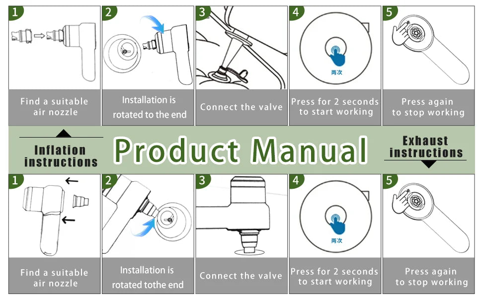 DOTWISE Mini Electric Air Pump Brushless Motor Wireless Air Compressor High Flow Small Air Mattres Kayak Paddle Outdoor Air Pump