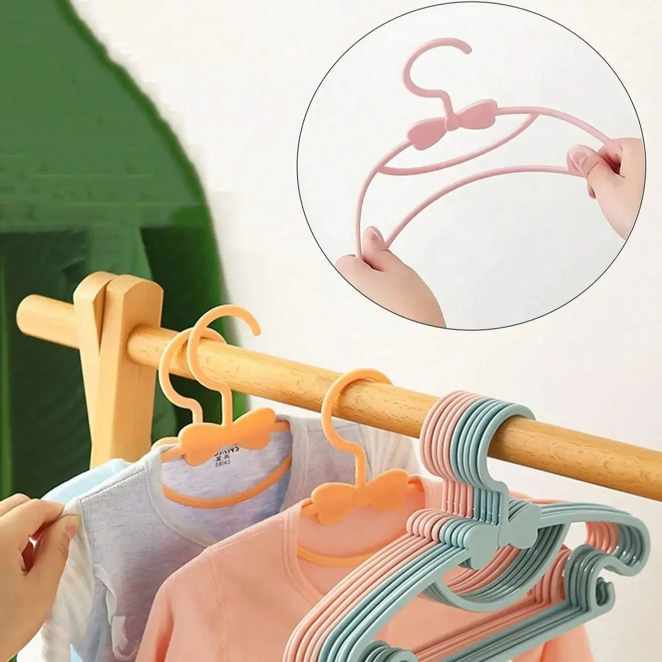 5-50Pcs Baby Hangers Plastic Kids Clothes Storage Hanger for Nursery Children Hangers Toddler Infant Portable Coats Home Rack