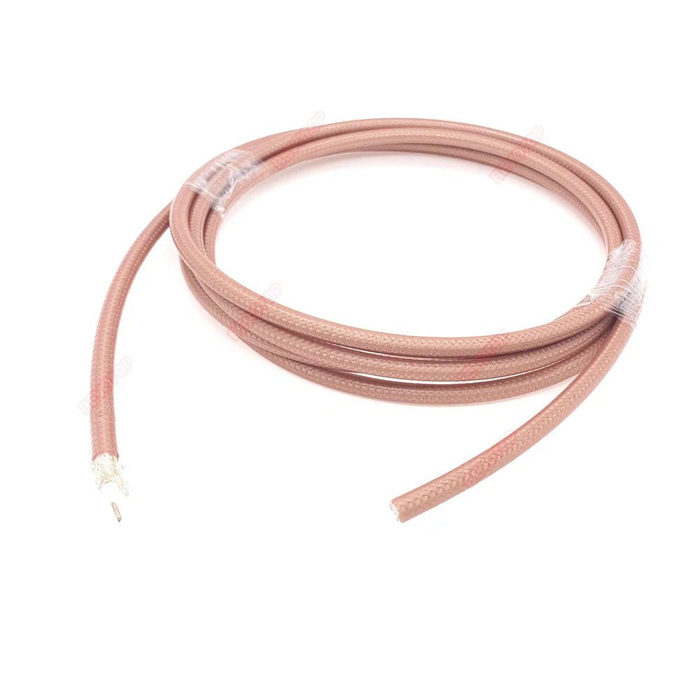 FEP Brown Jacket RG142 Coaxial Cable Silver-plated Copper Double Shielded RF Coaxial Cable 50 Ohm Low Loss BEVOTOP
