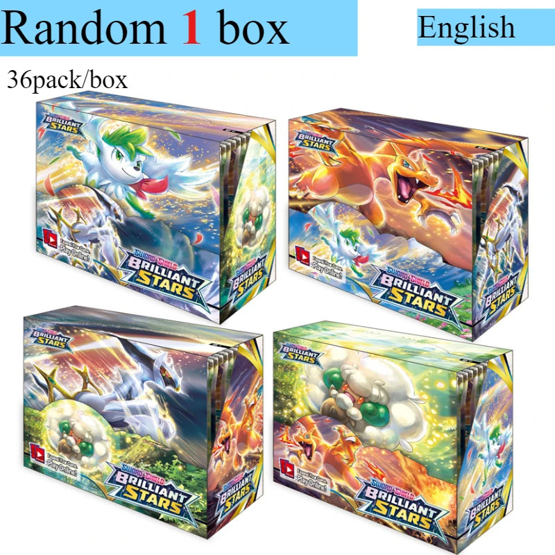 Pokémon Card 360 Pcs/Box English Brilliant Stars 151 Prismatic Evolutions PARADOX RIFT Battle Transaction Card Game Popular Gift