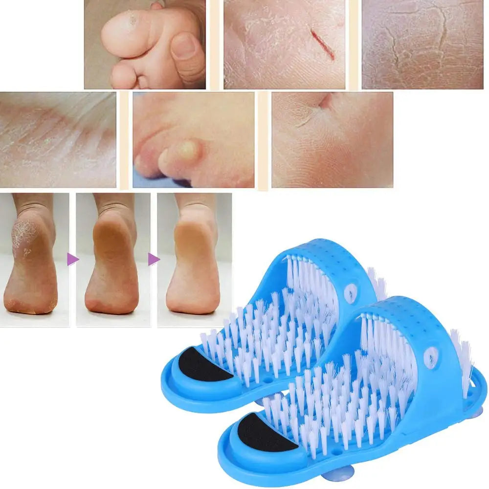 1-4pcs Shower Foot Cleaner Foot Washing Brush Remove Dead Skin With Suction Cup For Bathing Hotels Slippers Home Bathroom Tools