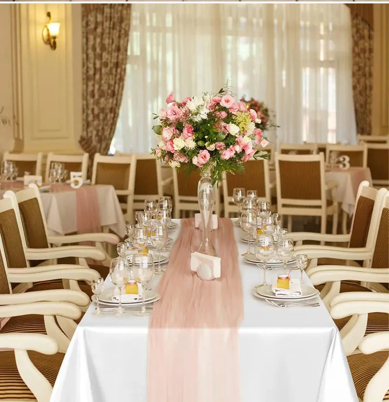 Rectangle Wedding Satin Large Tablecloth Bright Smooth Silk Table Cover Anniversary Dining Party high-end Table Decor