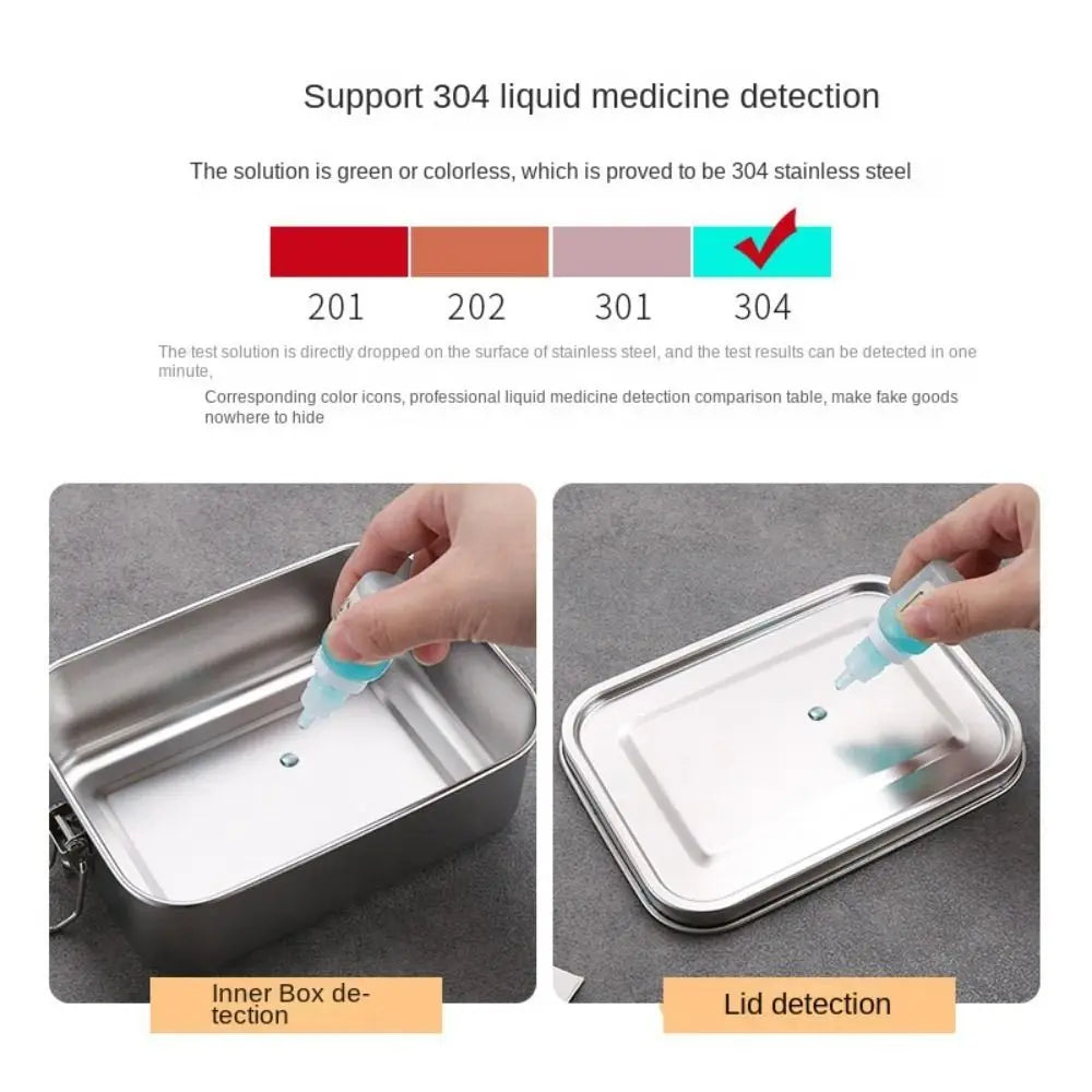 Durable Stainless Steel Bento Box Large Capacity Square Lunch Box with Lid Leakproof Lunch Container Outdoor