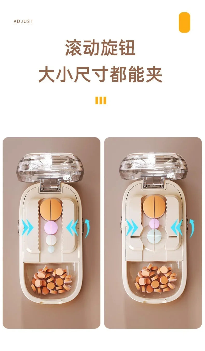 New Quartering Pill Cutter Storage Box Portable Drug Tablet Medicine Dustproof Divider Organizer Crusher Pill Cutter