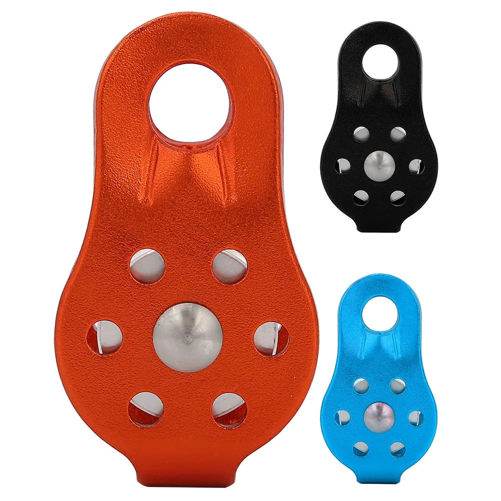 26KN Aluminium Alloy Heavy Duty Single Swivel Rope Pulley Block for 12mm Rope Climbing Pulley Pulley Wheel Single Swivel Pulley
