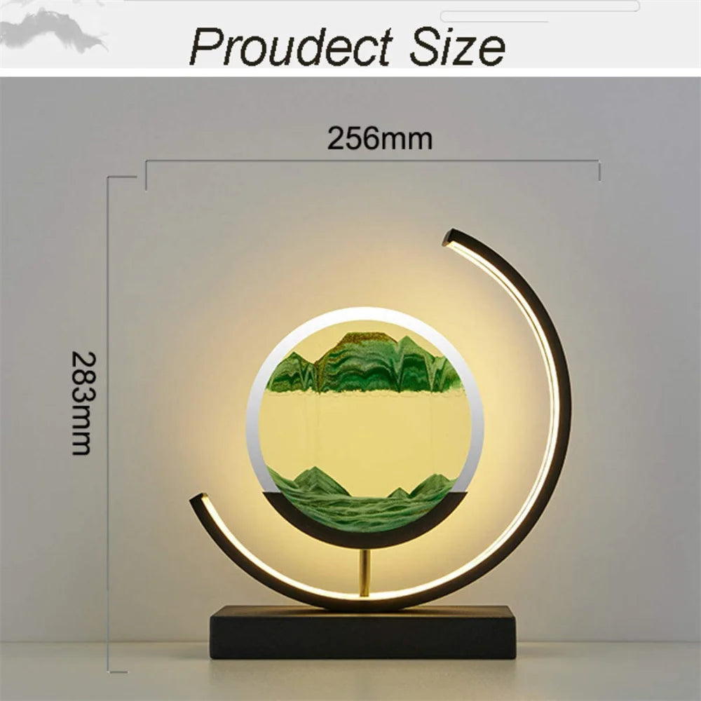 Customizable 2024 LED 3D hourglass Decoration SLBJ1820