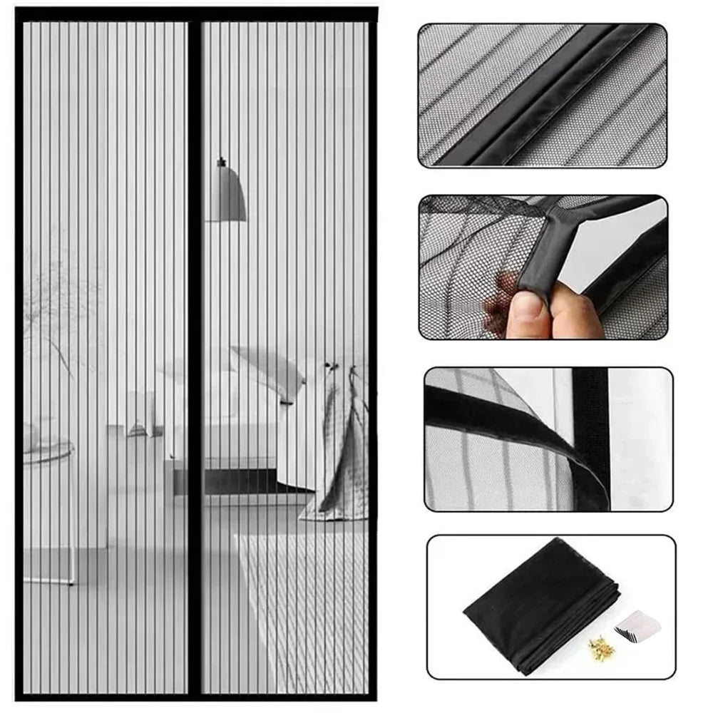 Magnetic Mosquito Net, Summer Insect Fly Control, Door Curtain Net, Living Room, Bedroom Curtain, Automatic Closing Door Screen
