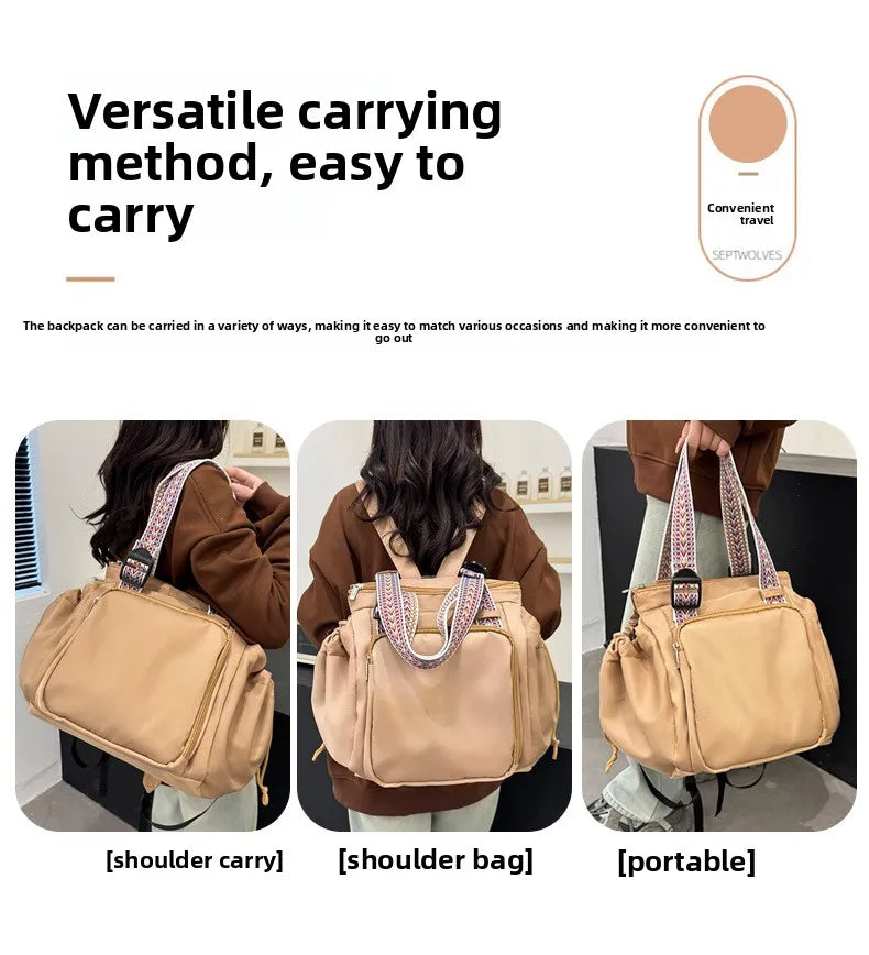 3-in-1 Mommy Bag Baby Diaper Bags Multifunctional Women's Tote Backpack Travel Duffel Airport Bags Foldable Gym Bag