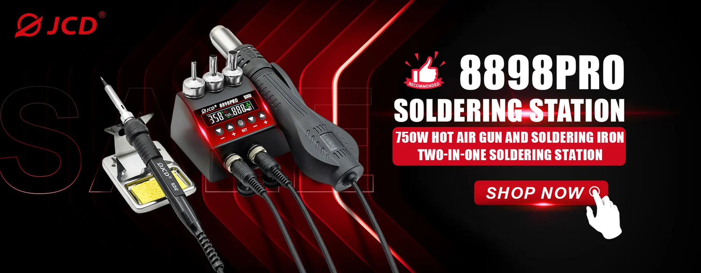 JCD Electric Soldering Iron 80W LCD Digital Display Adjustable Temperature Soldering Iron Tips 220V/110V Welding Solder Tools
