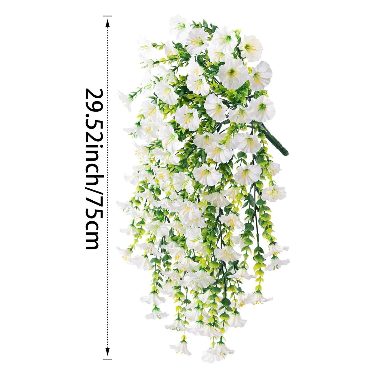1Pcs Artificial Flowers 75CM Hanging Fake Plant for Home Decor Garden Wedding Decoration Flower Basket Garland Wall Accessories