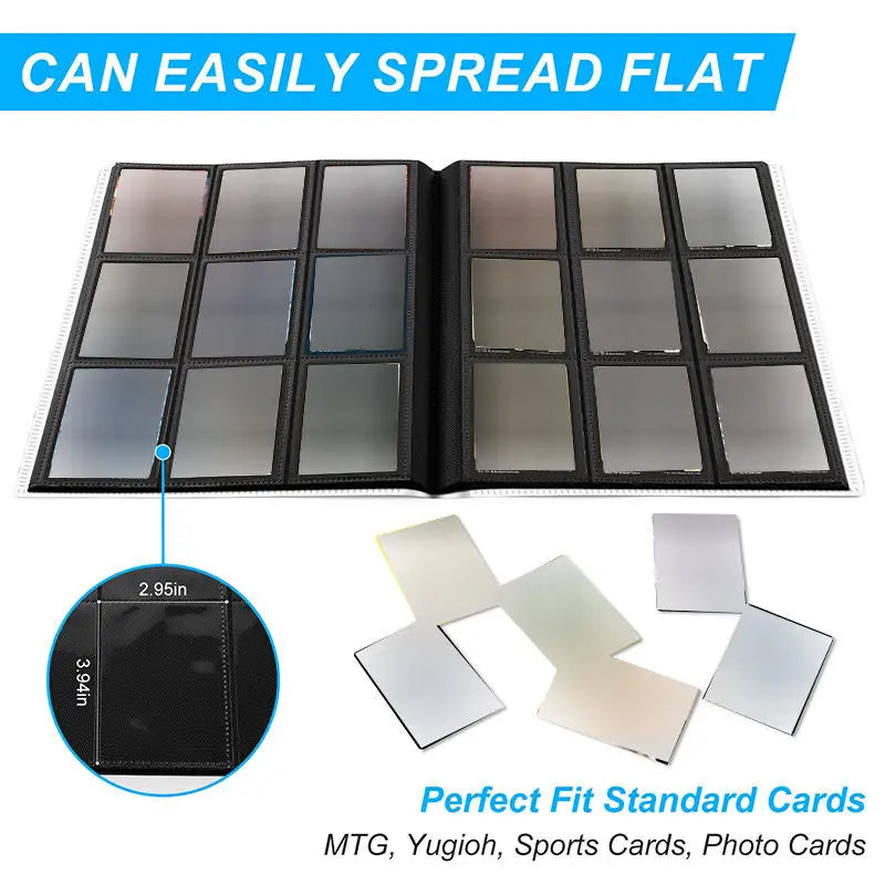 1Pc Card Binder 160/360/480 Trading Card Holder Book PP Cover Binder For Cards Durable Side Loading Card Book With Gaming Cards