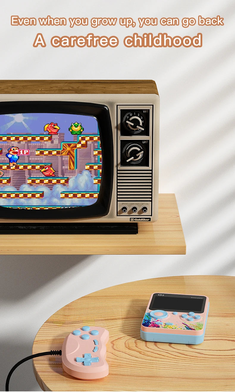 G5 500 In 1 MINI Game Handheld Game Players Portable Retro Video Console Boy 8 Bit 3.0 Inch Color LCD Screen Games
