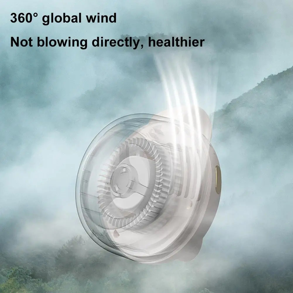 Whirlwind Leafless Mini Fan With Portable Button Design USB Charging Silent Portable Mini Fan For Home And Outdoor Travel