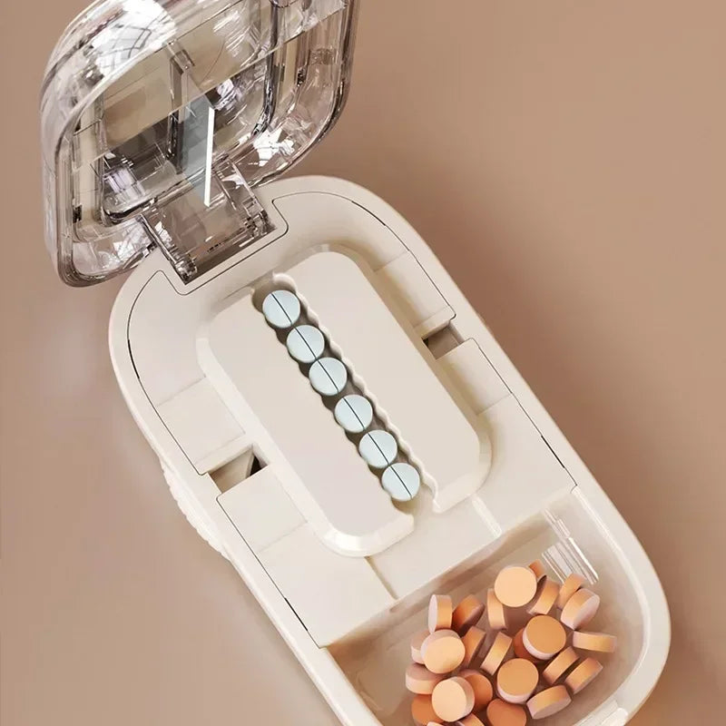New Quartering Pill Cutter Storage Box Portable Drug Tablet Medicine Dustproof Divider Organizer Crusher Pill Cutter