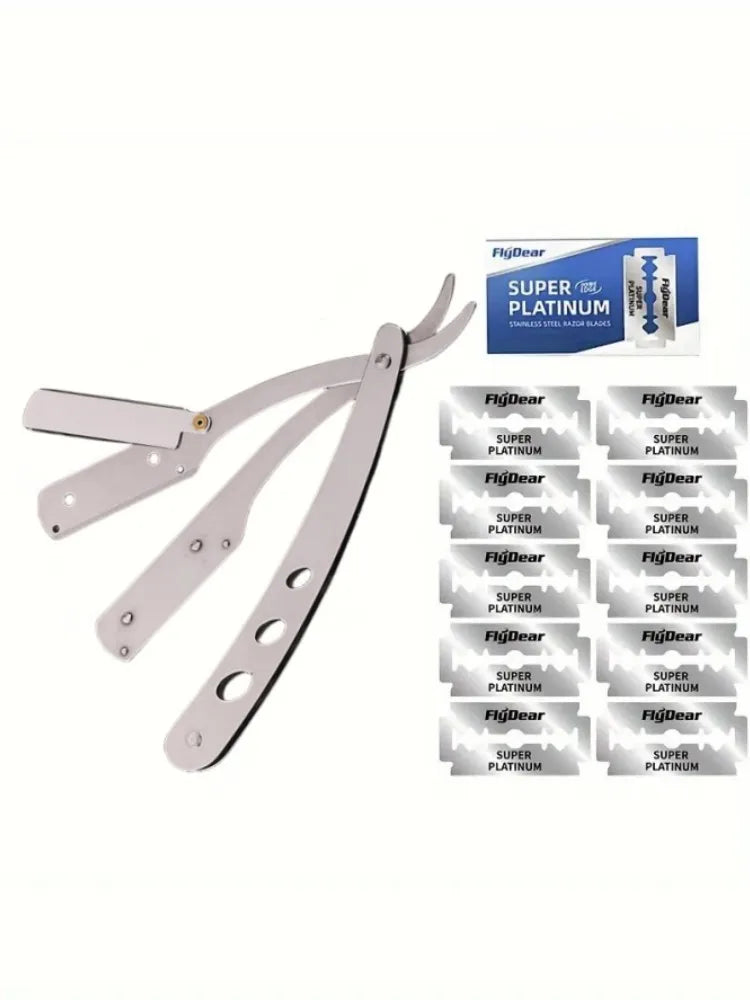 Shaving Razor Face Manual Shaves Blades Foldable Straight  Safety Razor Men Stainless Steel Care Body Face Hair Removal Knife