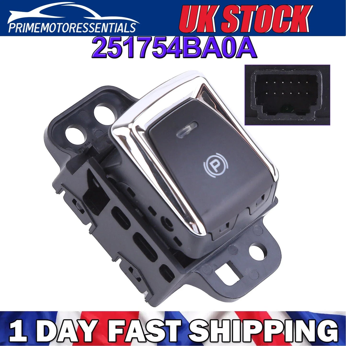 1pcs Electronic Handbrake Brake Parking Button Switch Car Accessories For Nissan X-Trail T32 Qashqai 969XC4EA0A 251754BA0A